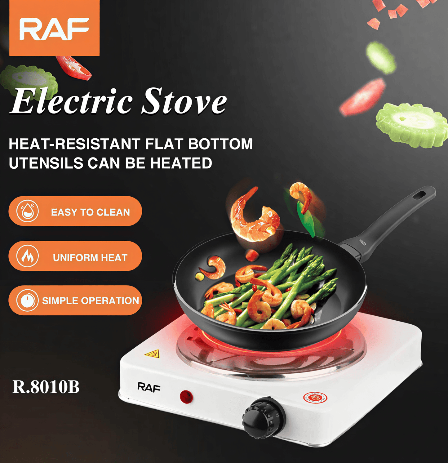 RAF Electric Stove R.8010B - Wi Gadget