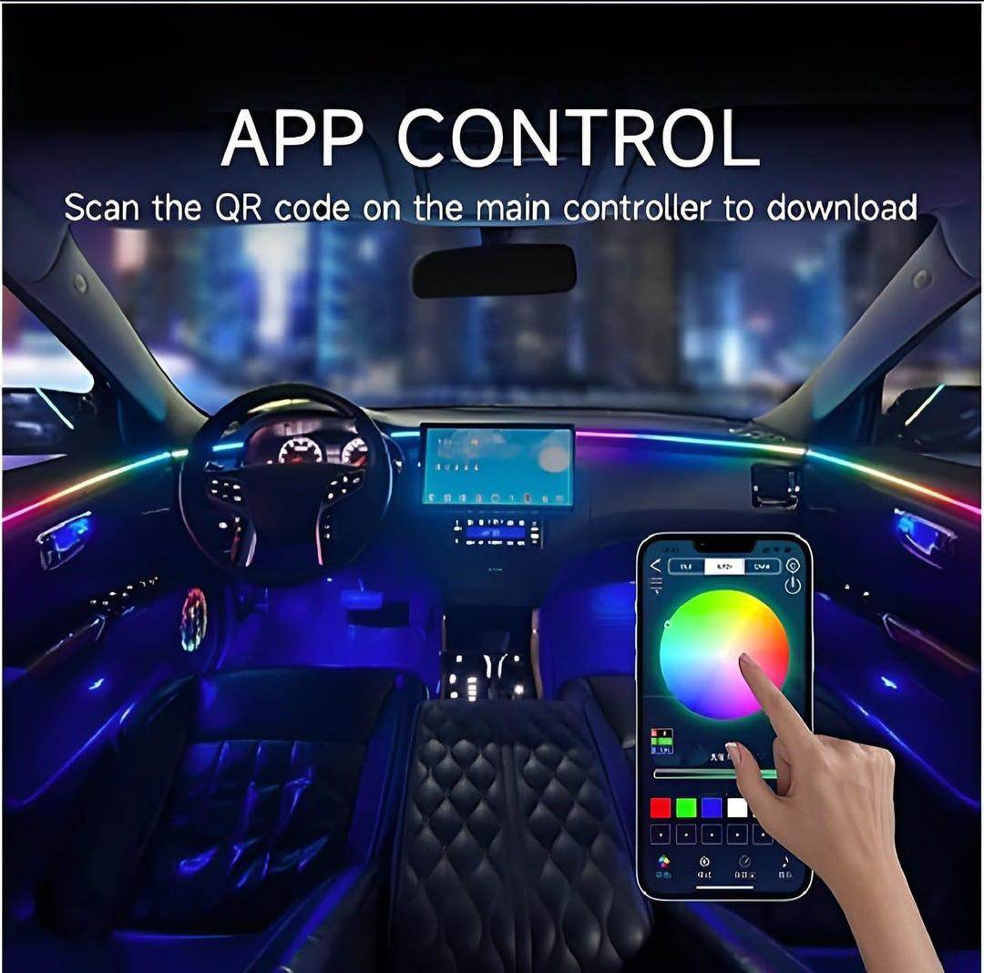 Symphony Atmosphere Light For Car (App Controlled) - Wi Gadget