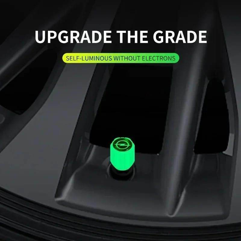 4 Pcs Luminous Wheel Valve Cap - Wi Gadget