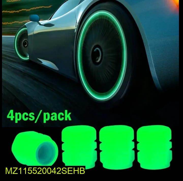 4 Pcs Luminous Wheel Valve Cap - Wi Gadget