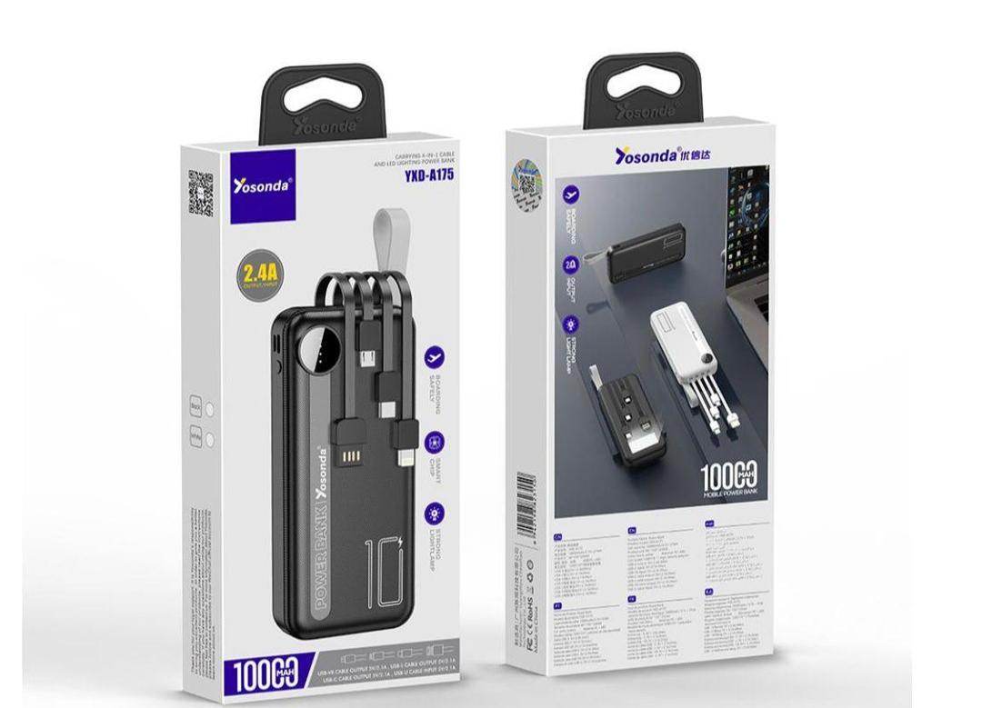 Yosonda (10,000mAH) 4 in 1 Power bank - Wi Gadget