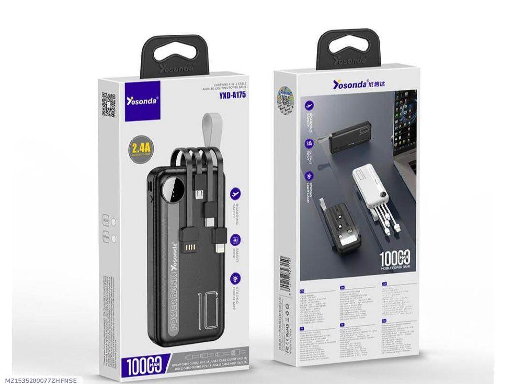 Yosonda (10,000mAH) 4 in 1 Power bank - Wi Gadget