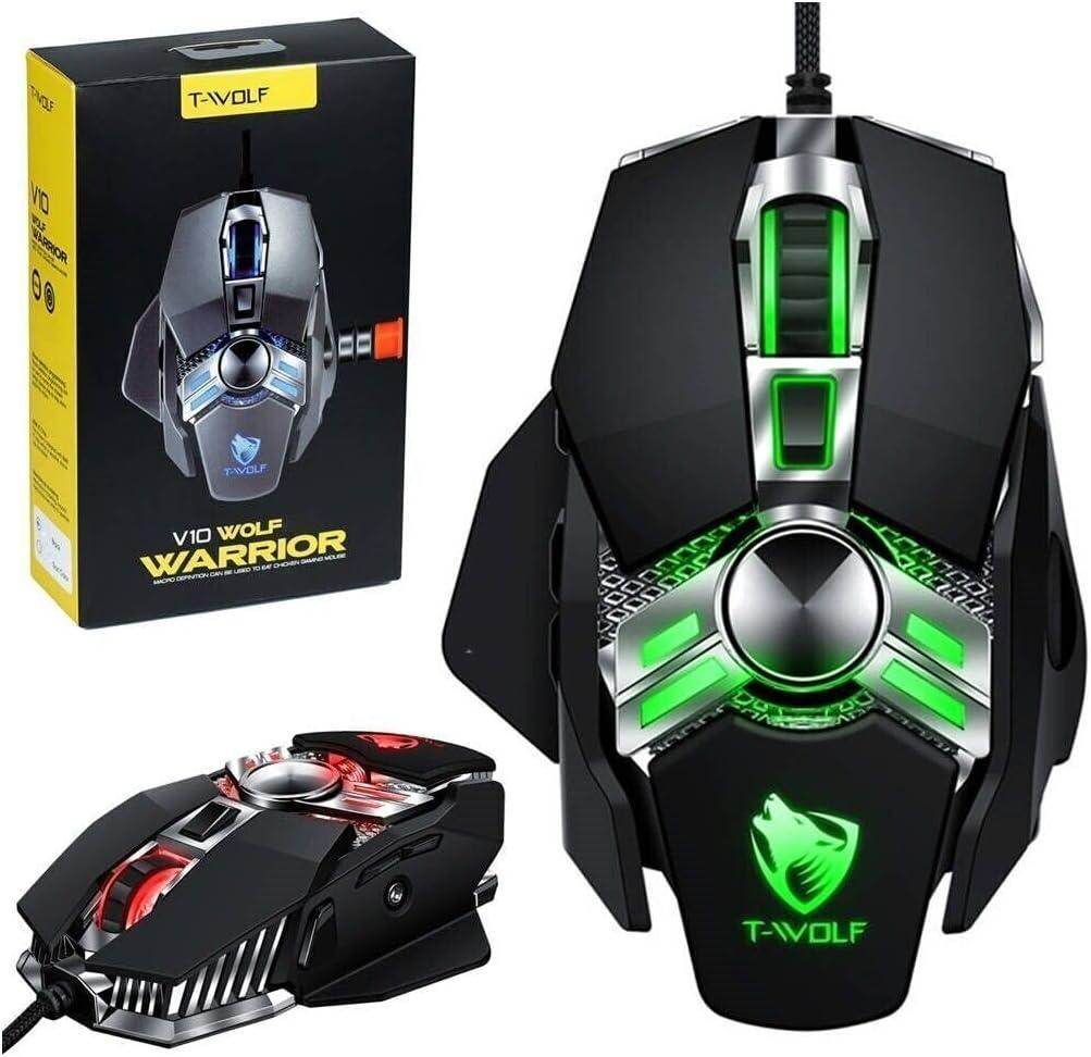 T-WOLF V10 RGB Wired Gaming Mouse - Wi Gadget