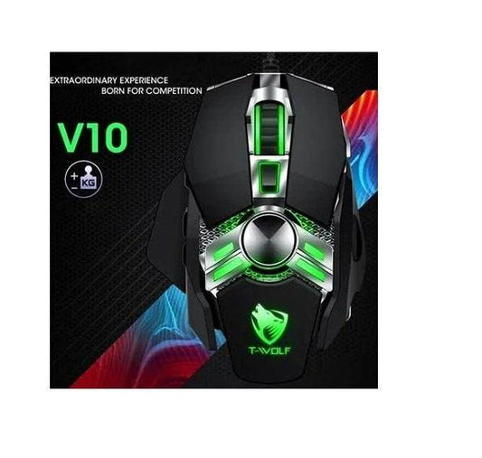 T-WOLF V10 RGB Wired Gaming Mouse - Wi Gadget