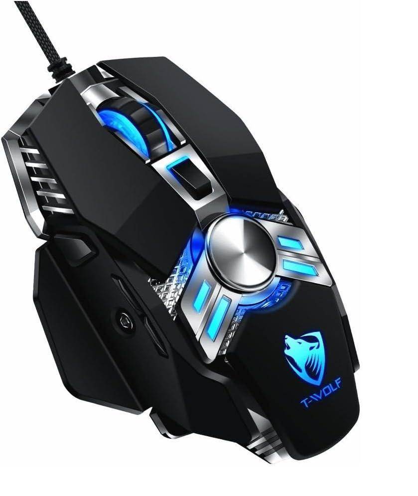 T-WOLF V10 RGB Wired Gaming Mouse - Wi Gadget