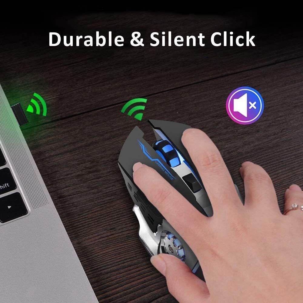 T2 Silent Wireless Gaming Mouse - Wi Gadget