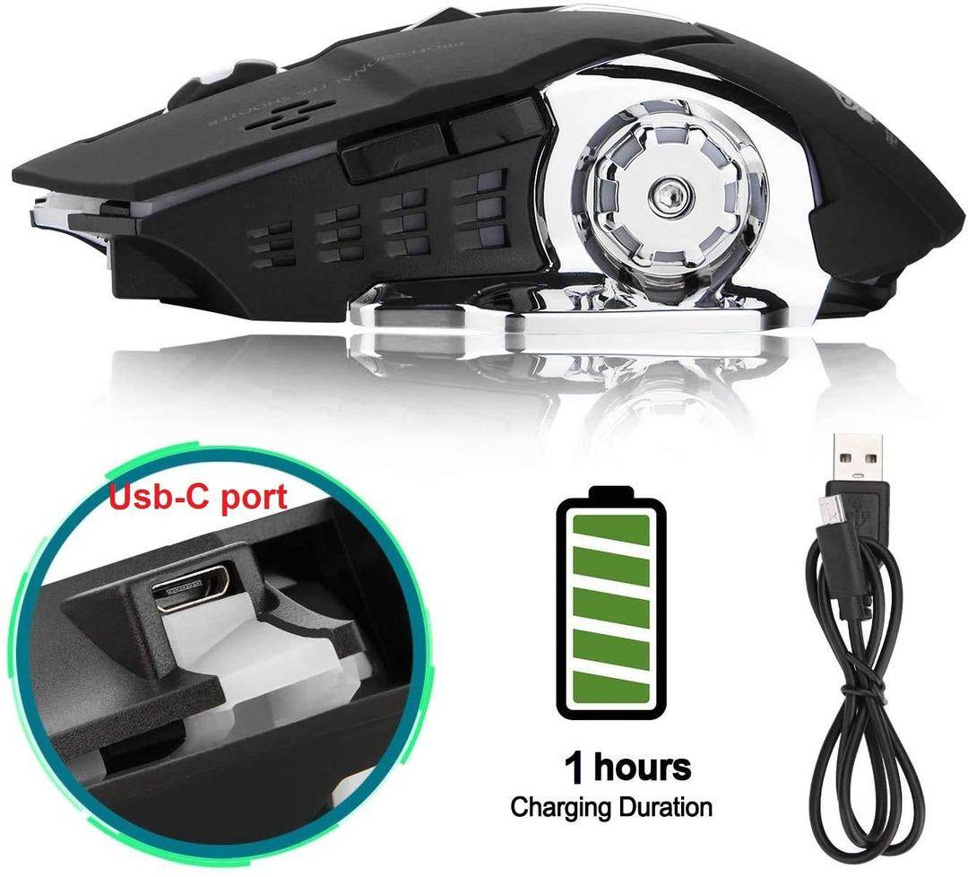 T2 Silent Wireless Gaming Mouse - Wi Gadget