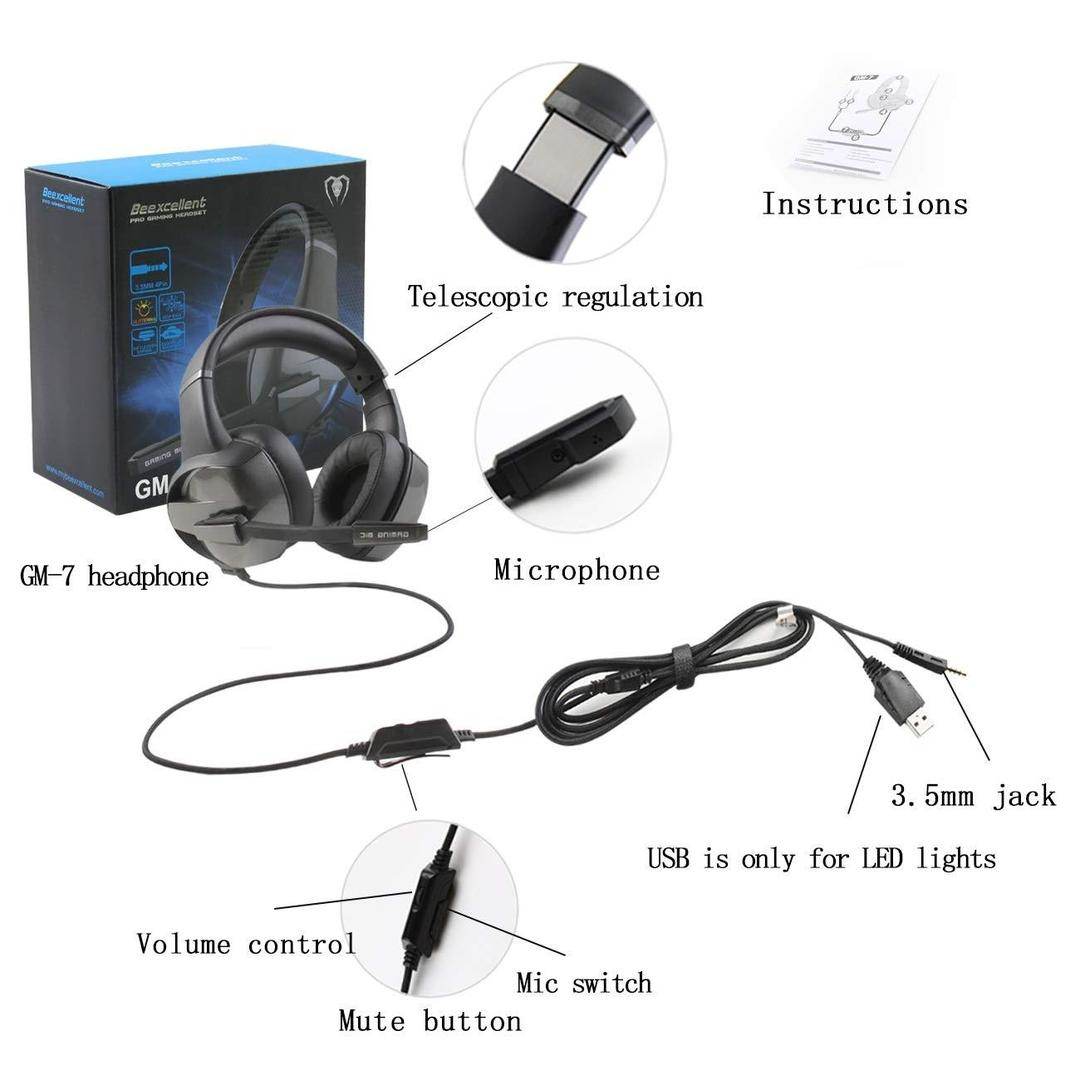 BEEXCELLENT GM-7 RGB Gaming Headset - Wi Gadget