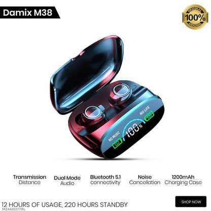 Damix M38 Wireless Earbuds - Wi Gadget