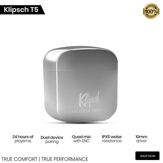 T5(Klipsch) Metal Wireless Earbuds - Wi Gadget