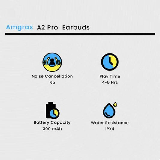 Amgras A2 Pro Wireless Earbuds - Wi Gadget