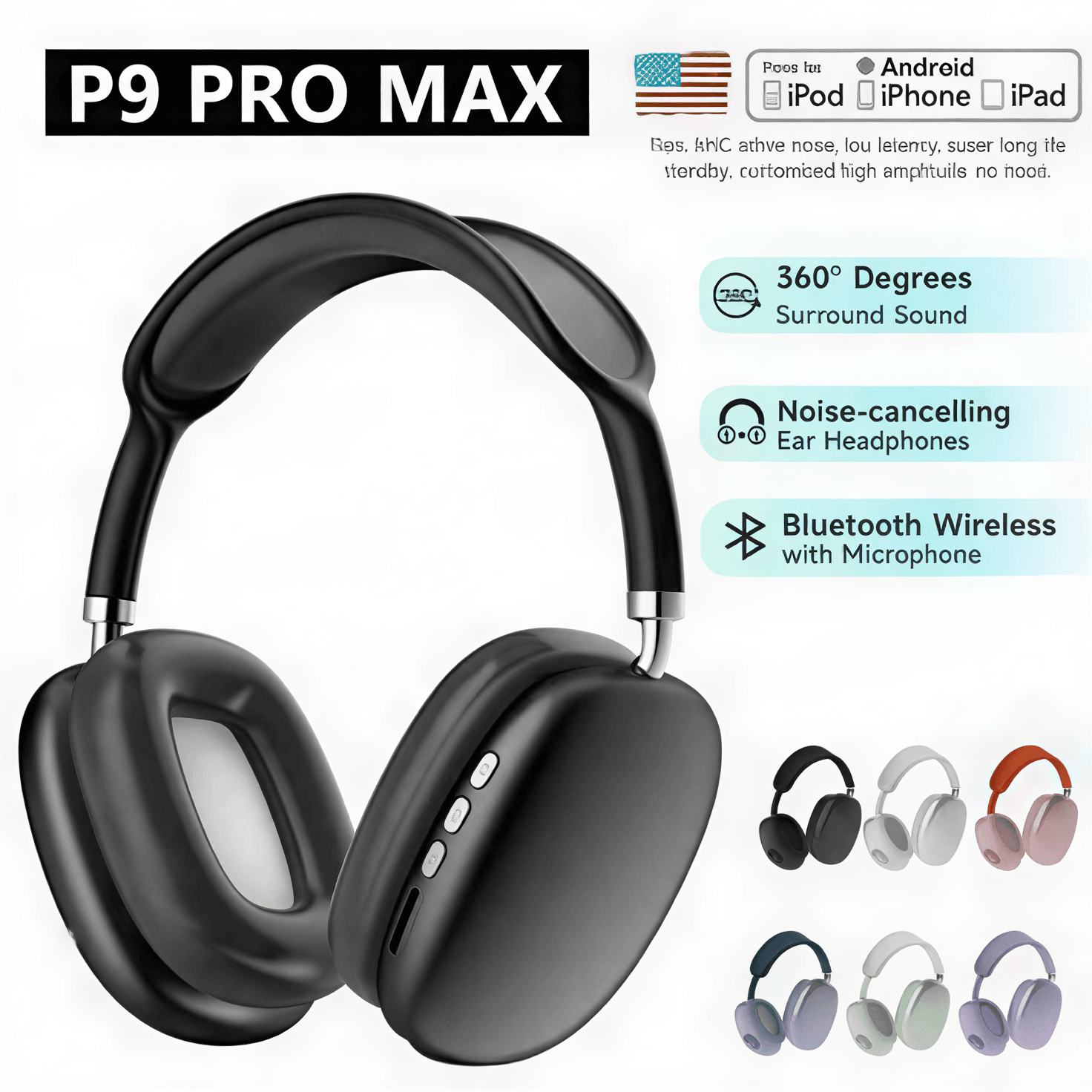 P9 Pro Max Wireless Headphones - Wi Gadget