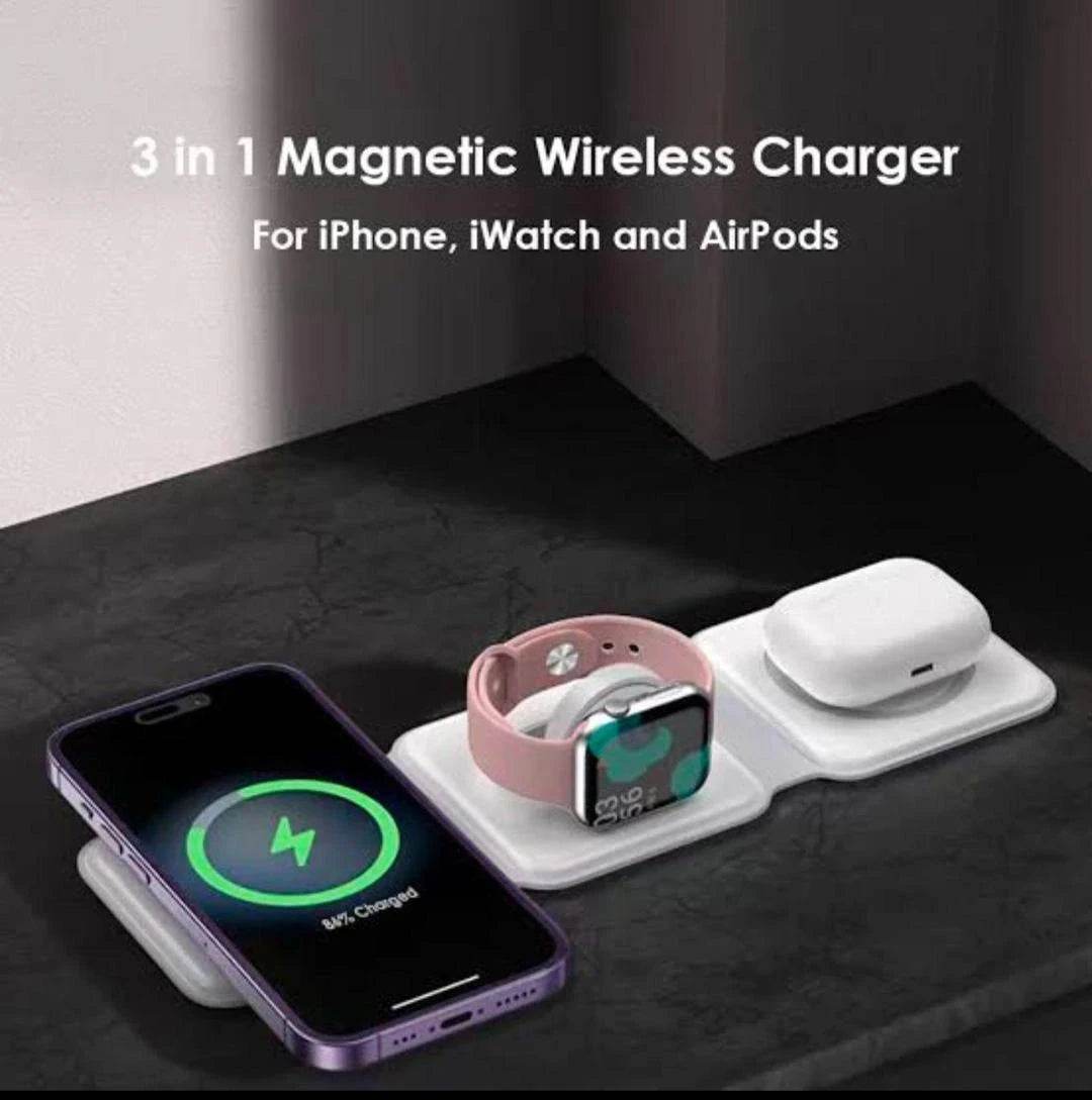 3 in 1 Wireless Charging Pad - 15 Watts - Wi Gadget