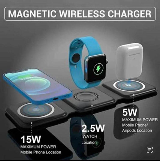 3 in 1 Wireless Charging Pad - 15 Watts - Wi Gadget