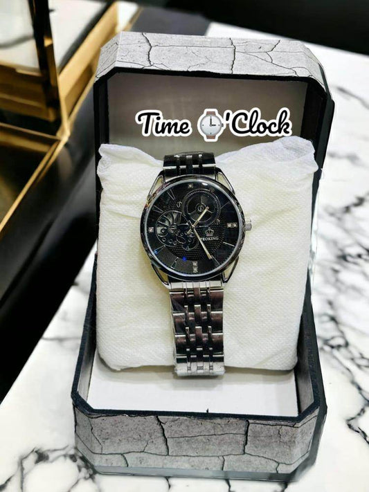 Rocking Crown Silver Watch - Wi Gadget